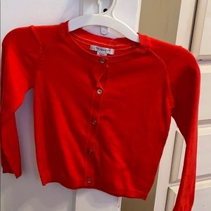 BRAND NEW PRIMARK RED SWEATER (5-6)